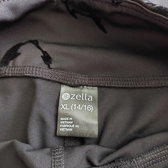 Zella Girl High Waist Legging in Black Tila Flock Size XL(14-16) - Picture 5 of 7